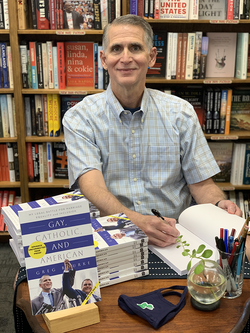 Greg Bourke Signing Galleys Of "Gay, Catholic, and American" at Carmichael's Bookstore, Louisville